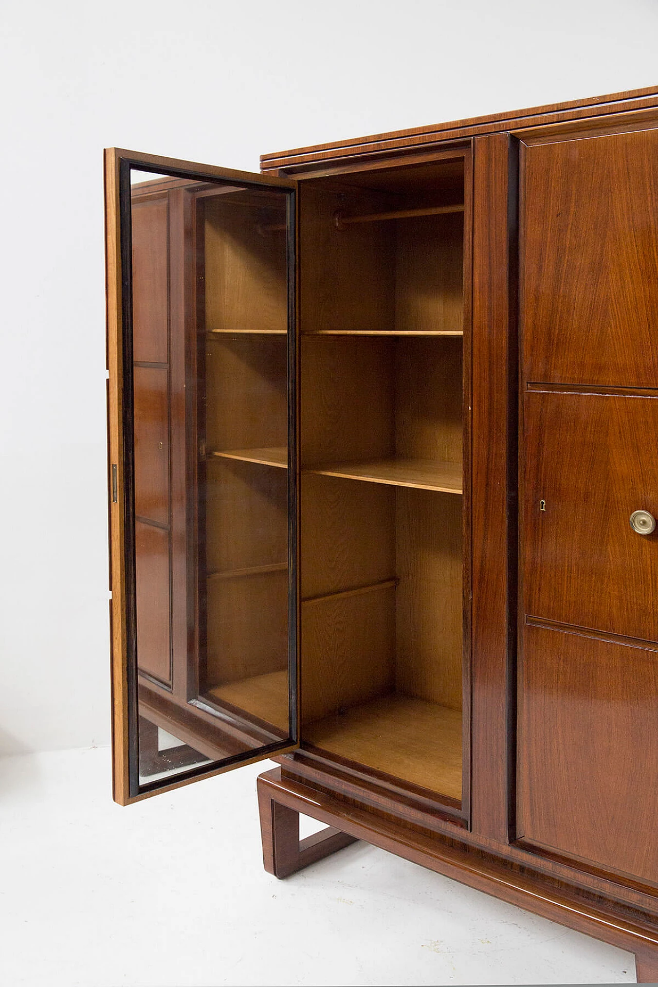 Three-door wooden wardrobe by Paolo Buffa for Serafino Arrighi, 1950s 20