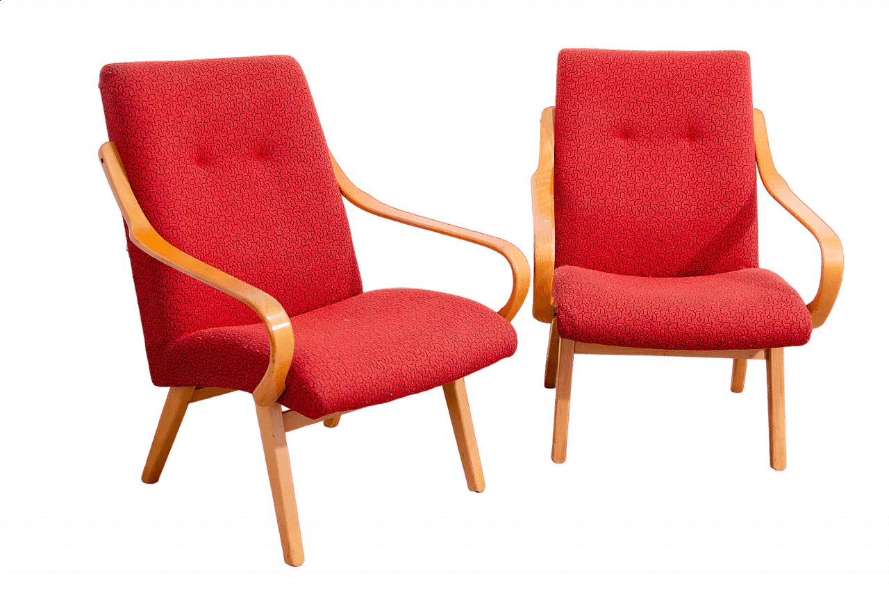 Pair of armchairs by Jaroslav Šmídek for Jitona, 1960s 18