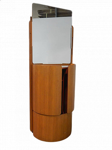 Revolving cabinet with coat rack and mirror by Carlo De Carli for Fiarm, 1963