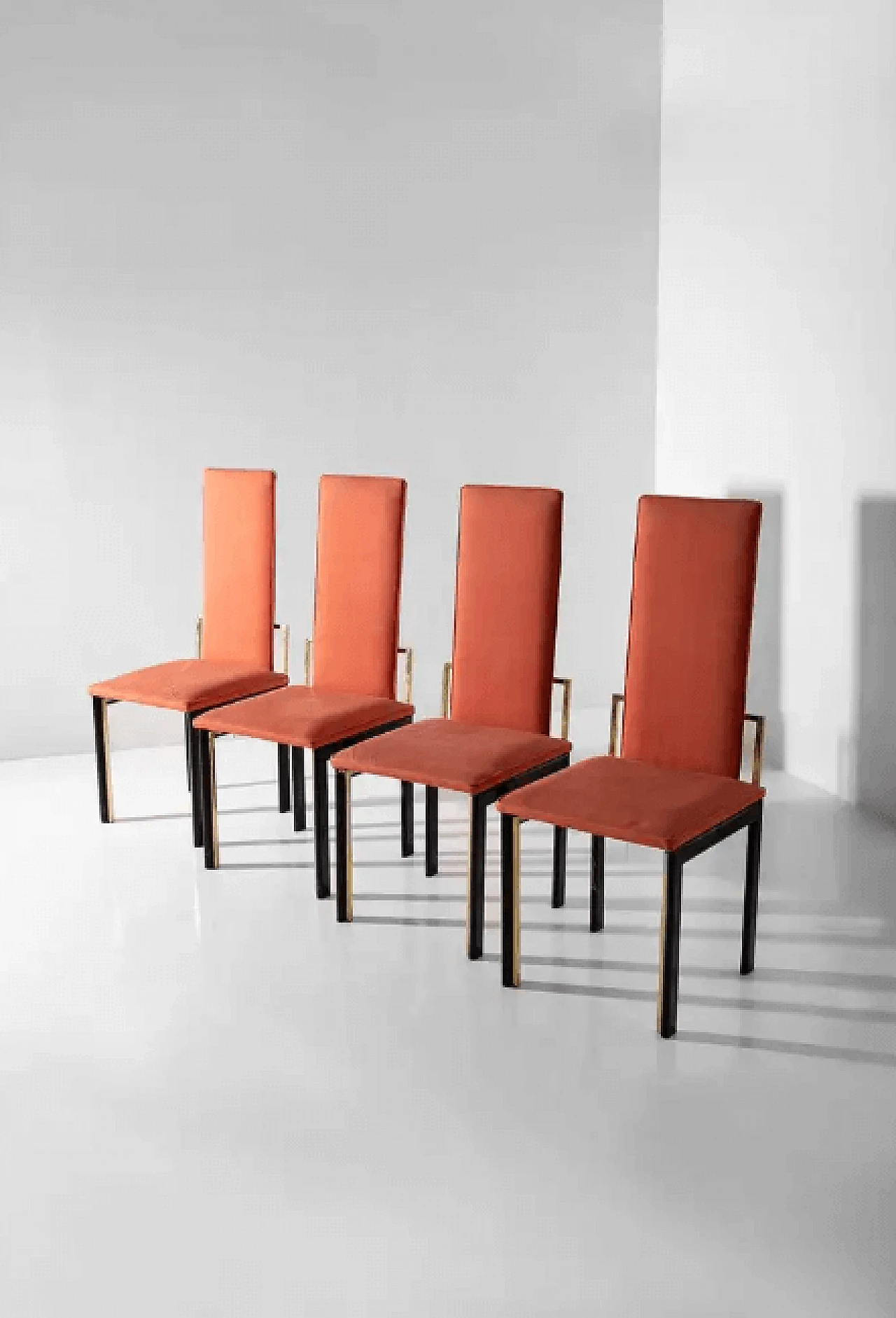 4 Fabric and metal chairs, 1970s 2