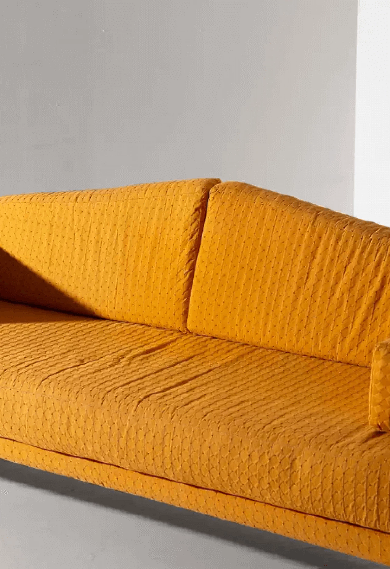 Yellow fabric sofa, 1980s 3