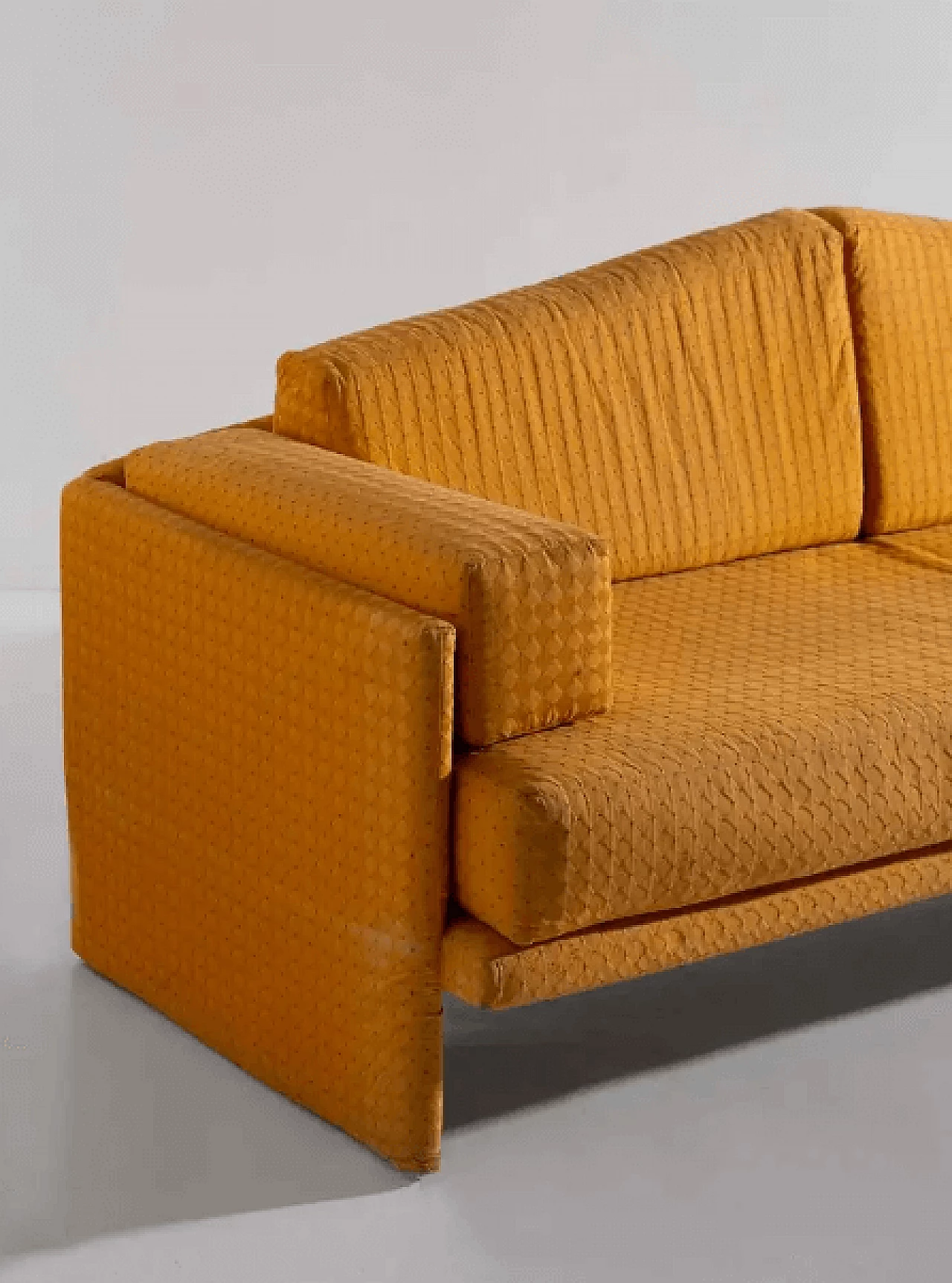 Yellow fabric sofa, 1980s 4