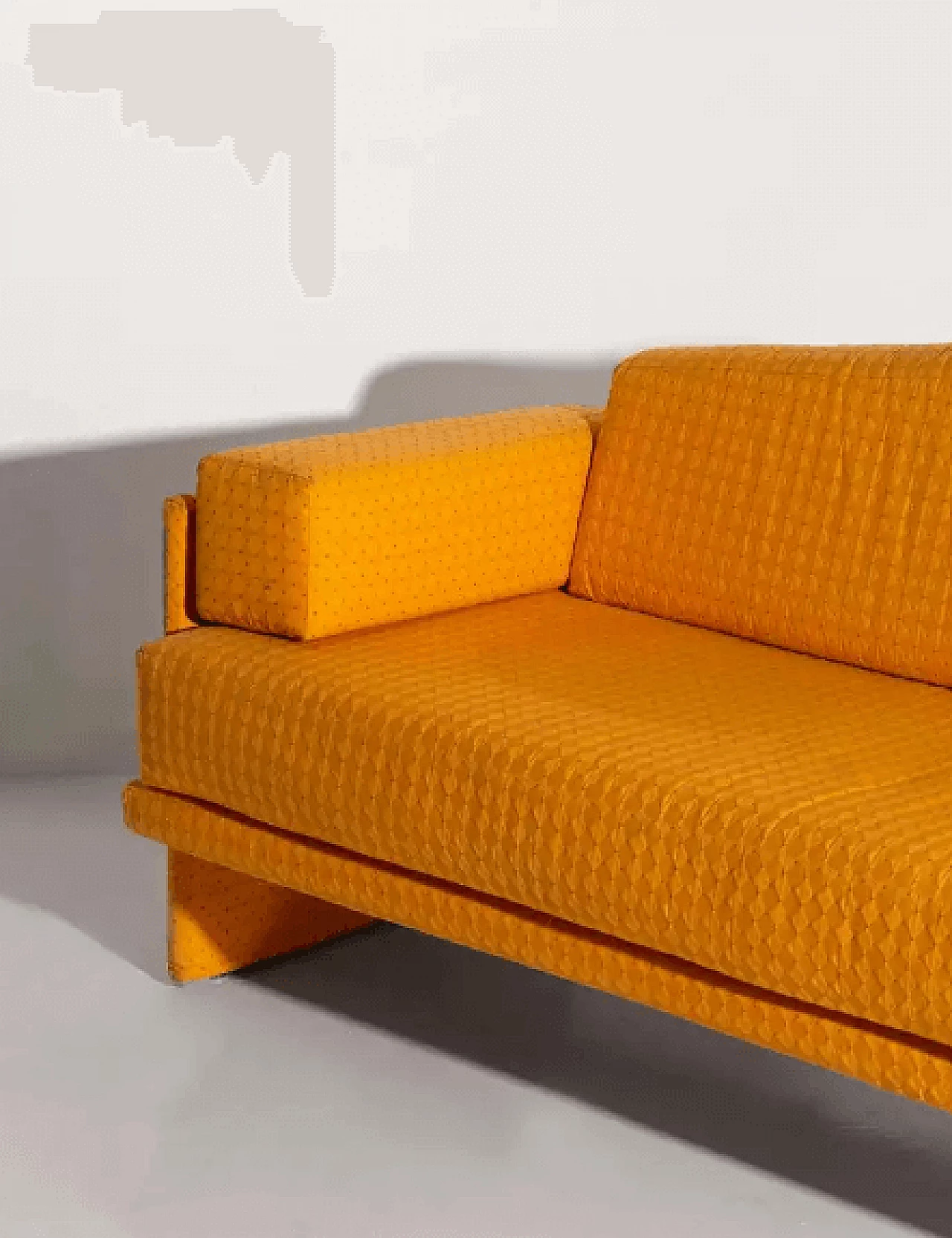 Yellow fabric sofa, 1980s 5