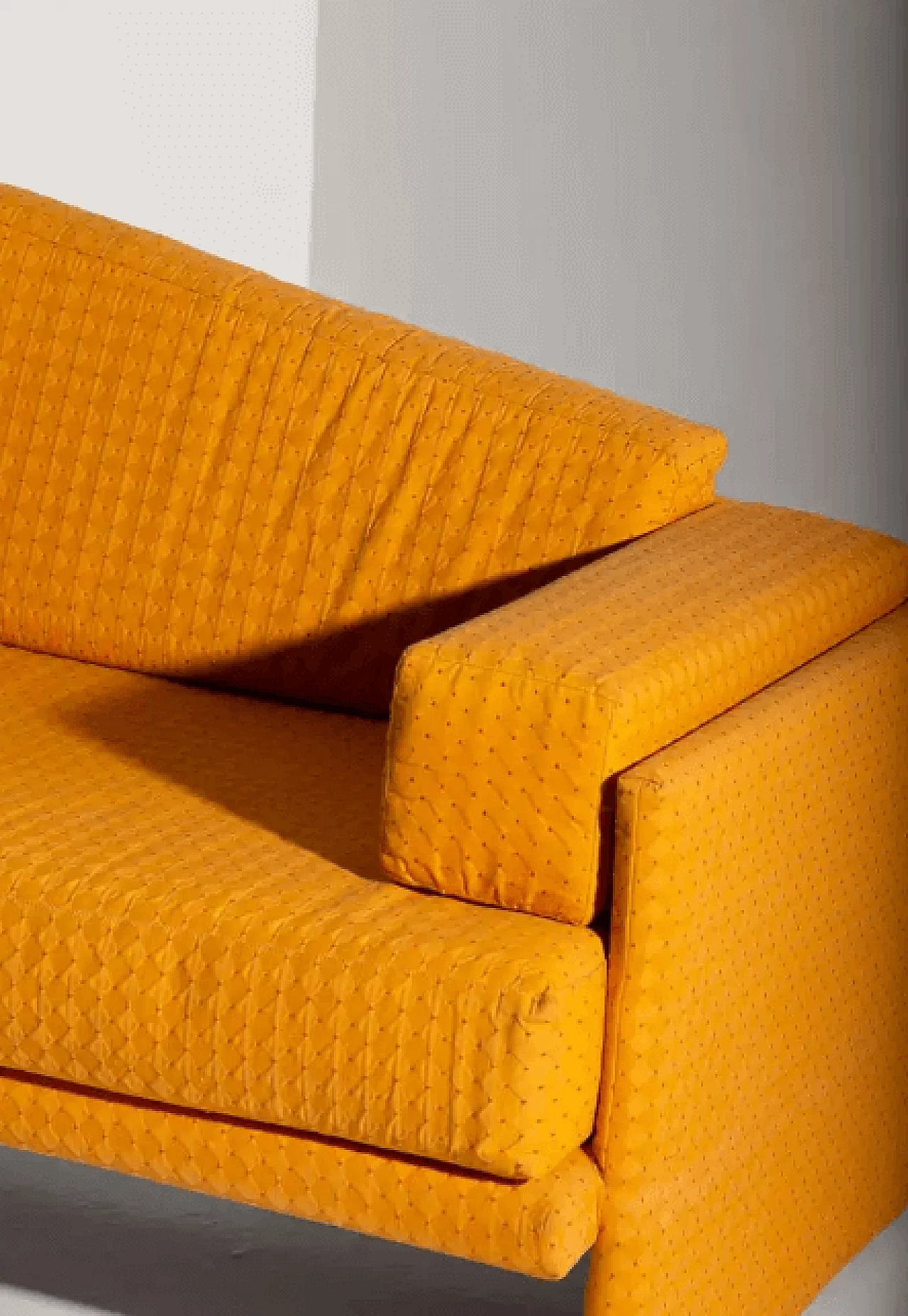 Yellow fabric sofa, 1980s 7