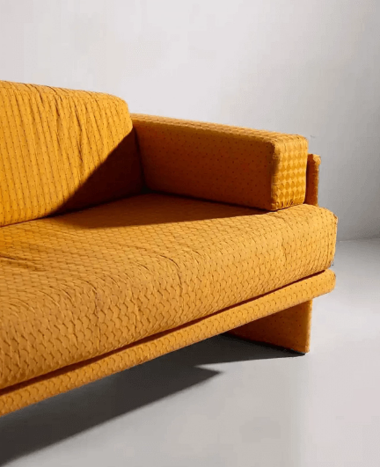 Yellow fabric sofa, 1980s 9