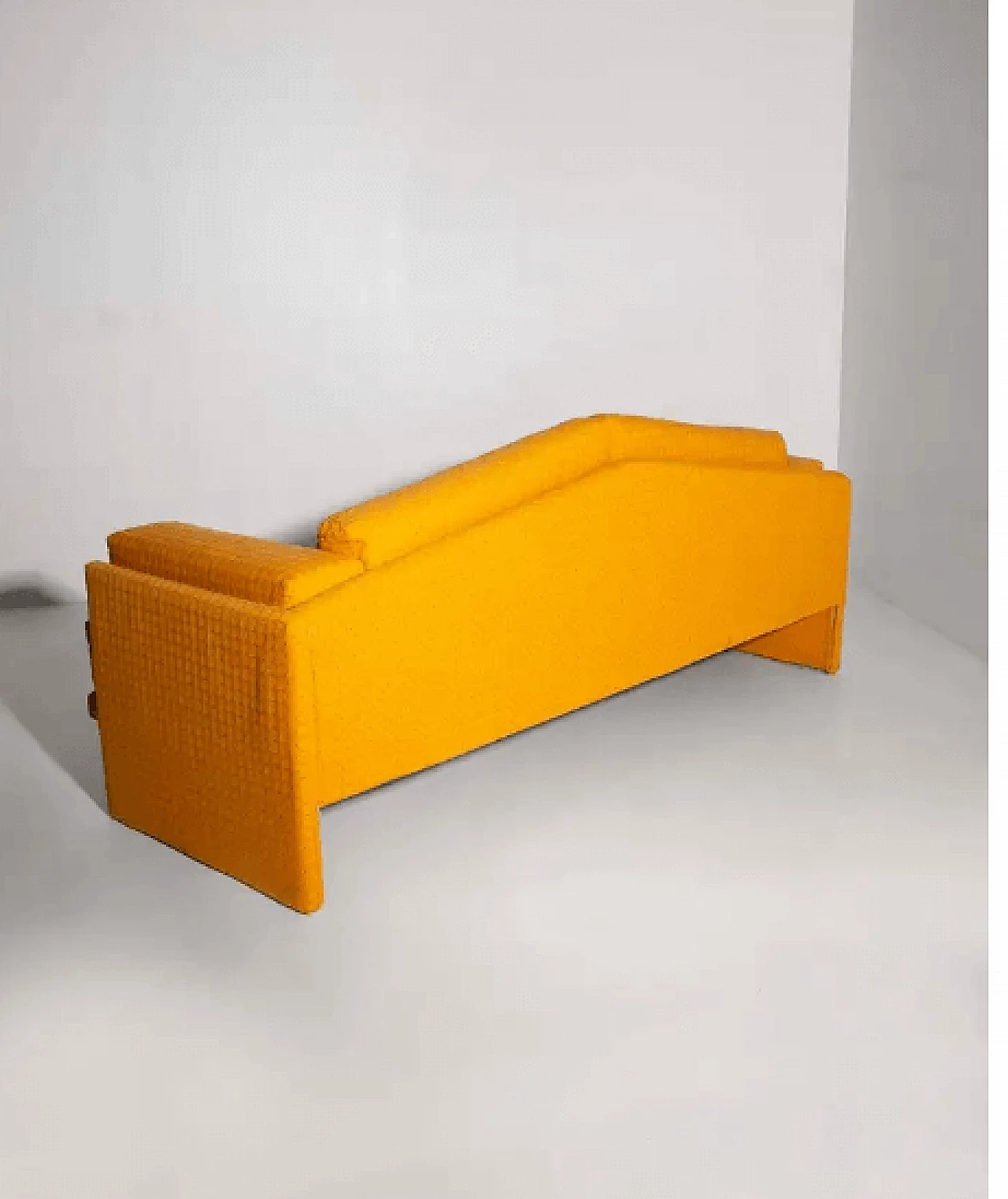 Yellow fabric sofa, 1980s 10