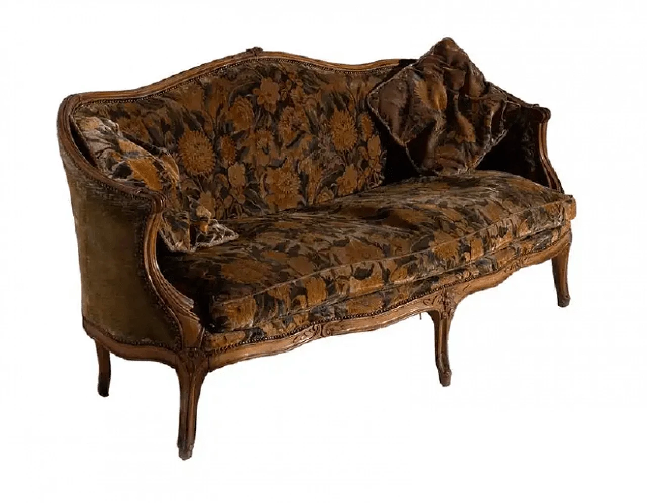 Majestic sofa with floral fabric, early 20th century 1