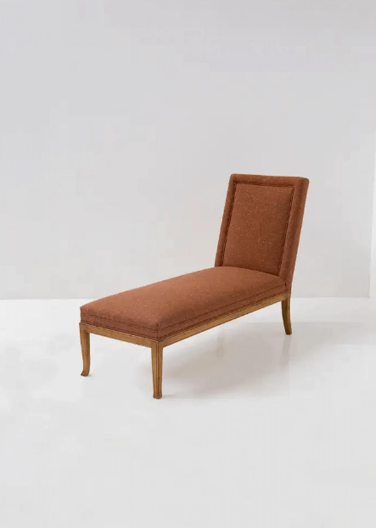 Chaise Lounge americana in tessuto arancione di T.H. Robsjohn-Gibbings, anni '60 2