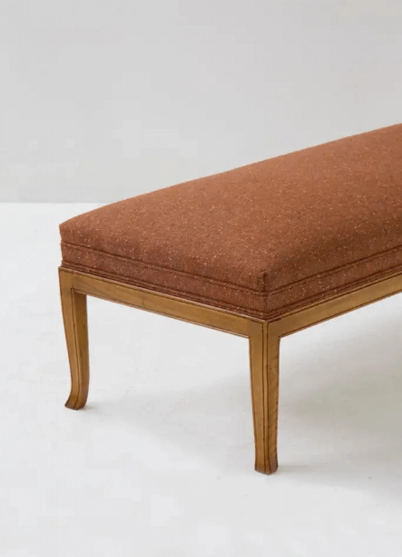 American orange fabric chaise lounge by T.H. Robsjohn-Gibbings, 1960s 3