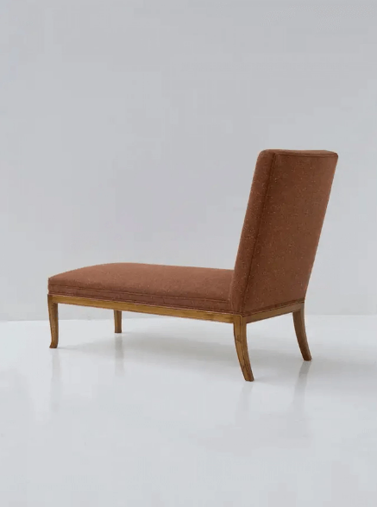 American orange fabric chaise lounge by T.H. Robsjohn-Gibbings, 1960s 5