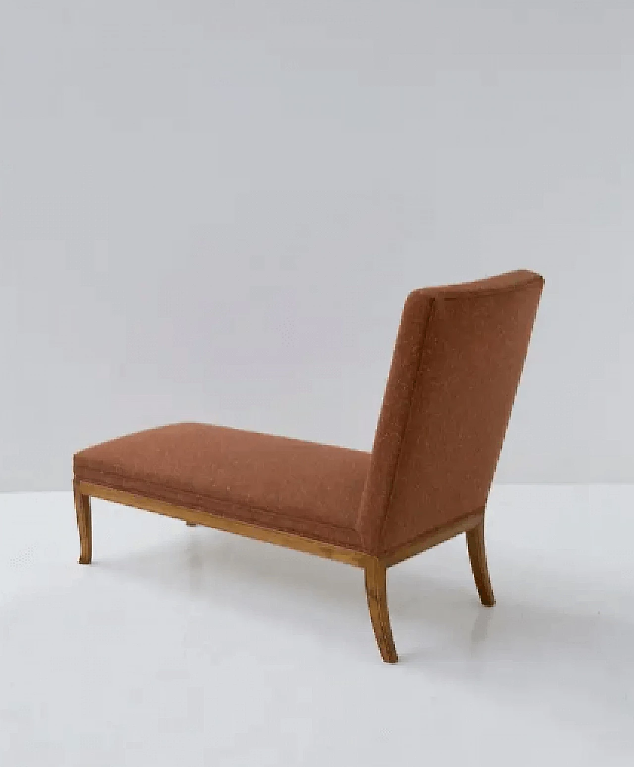 American orange fabric chaise lounge by T.H. Robsjohn-Gibbings, 1960s 6