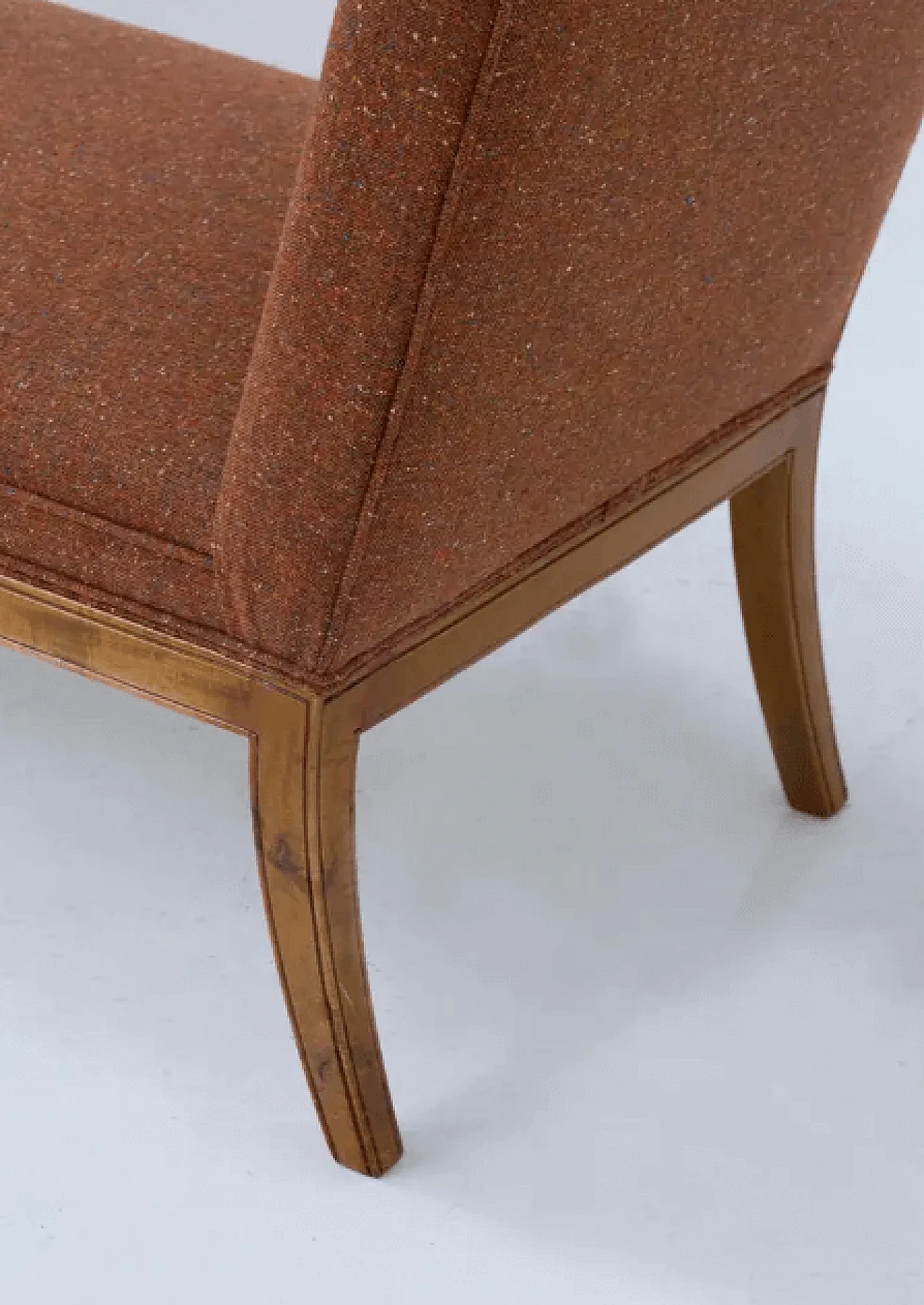 American orange fabric chaise lounge by T.H. Robsjohn-Gibbings, 1960s 8