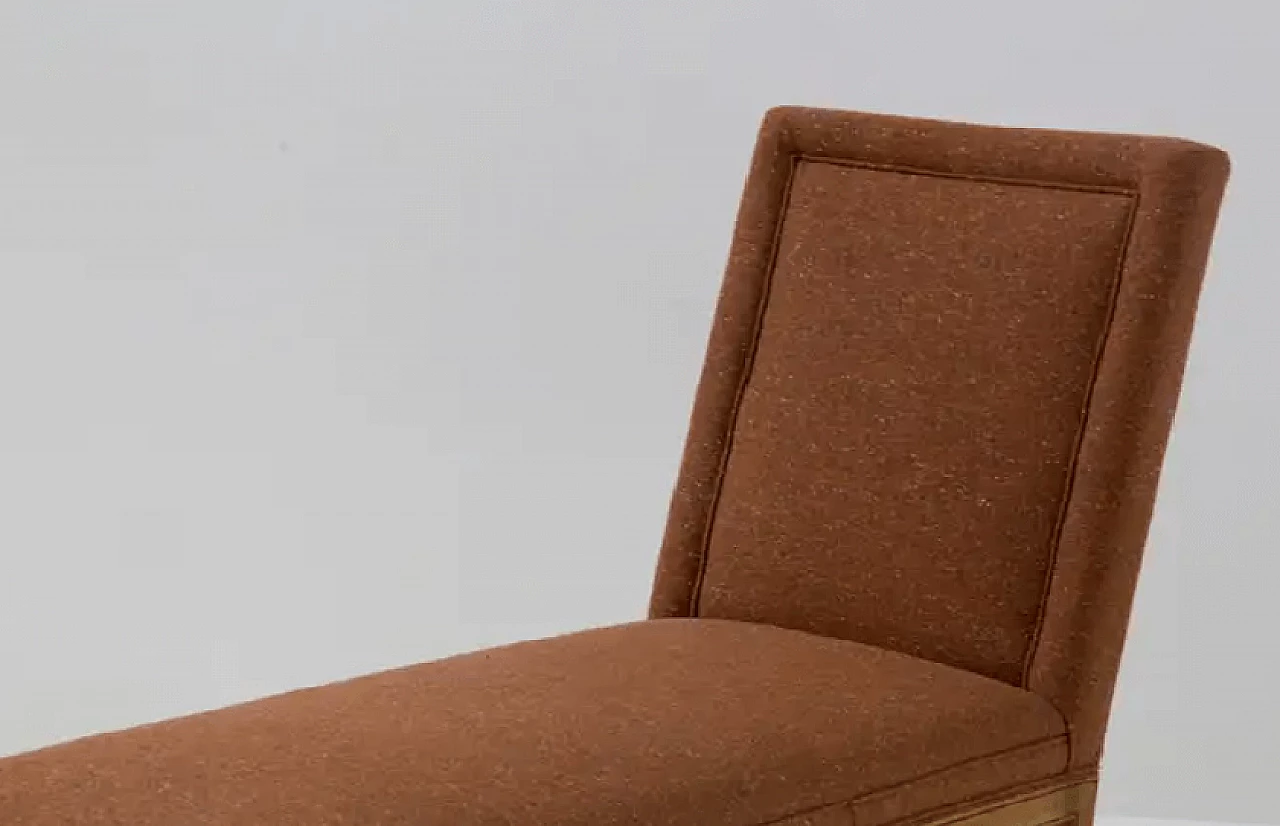 American orange fabric chaise lounge by T.H. Robsjohn-Gibbings, 1960s 9