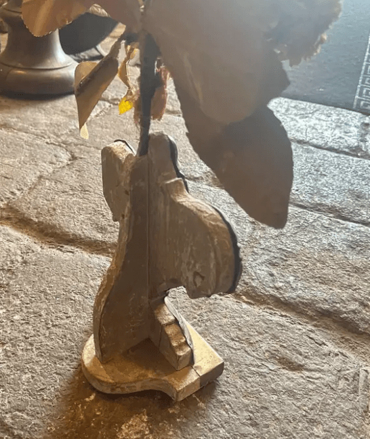 Portapalme decorativo in legno con composizione floreale, primo '800 8