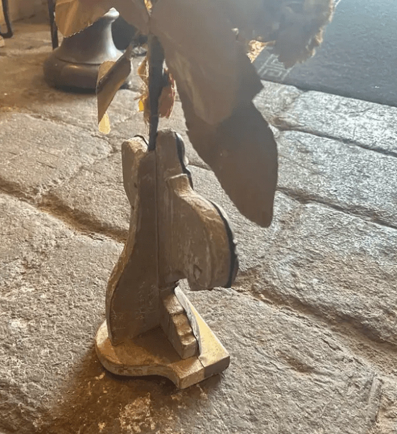 Portapalme decorativo in legno con composizione floreale, primo '800 9