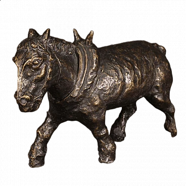 Donkey, patinated bronze sculpture, 1960s
