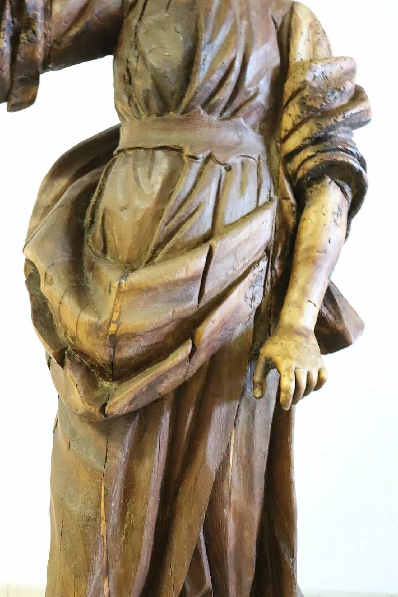 Saint John the Baptist, wood sculpture, 18th century 3
