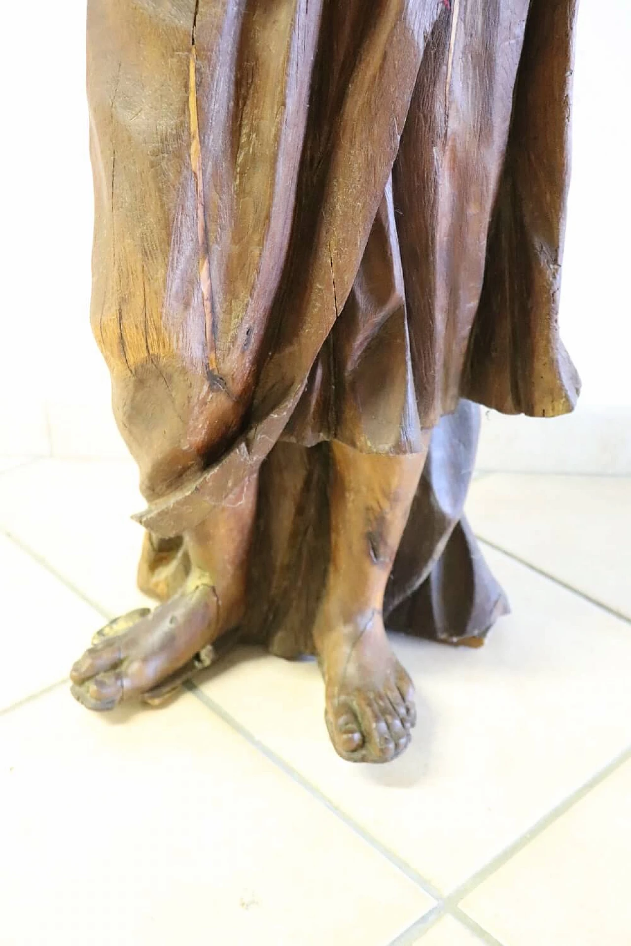 Saint John the Baptist, wood sculpture, 18th century 4