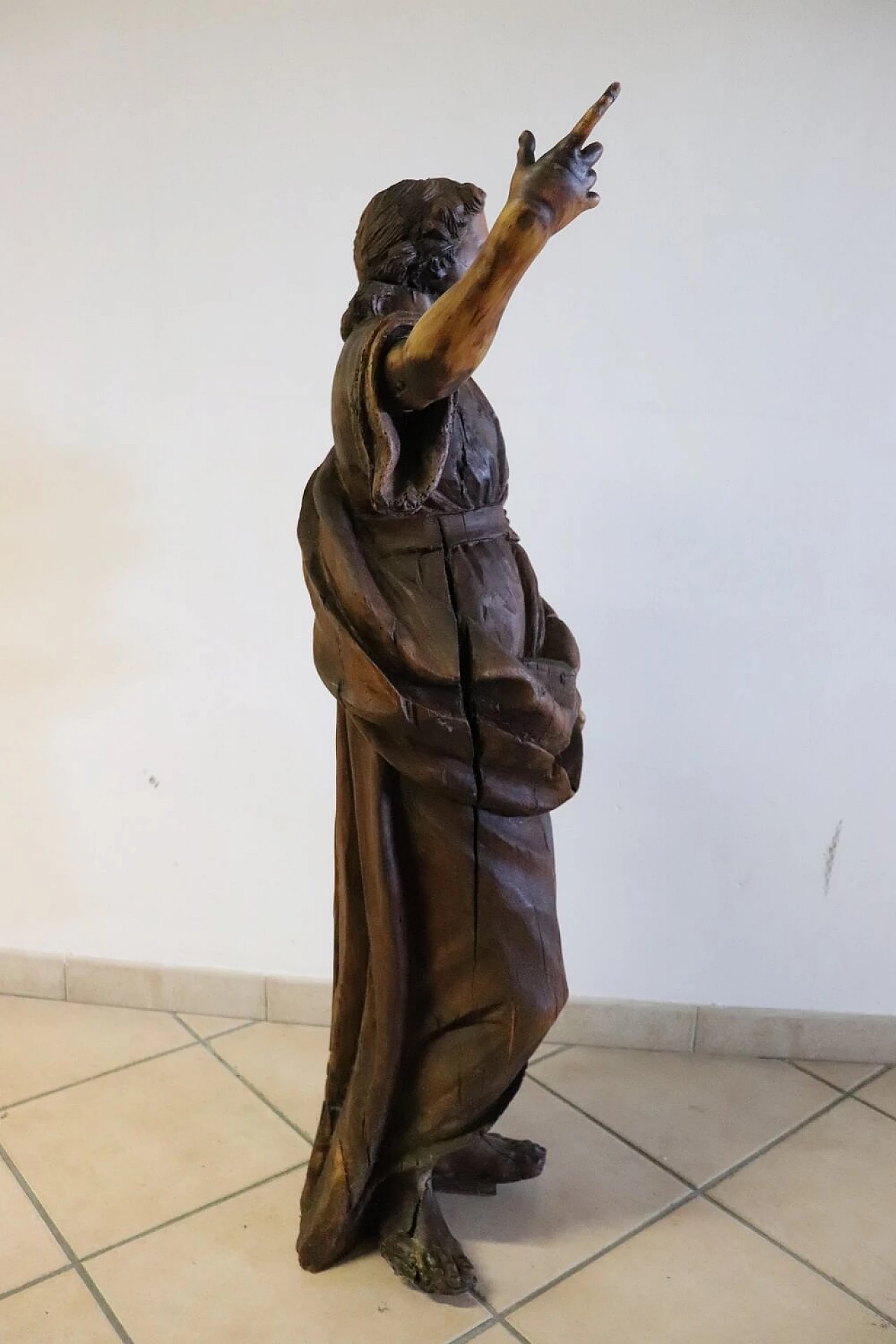 Saint John the Baptist, wood sculpture, 18th century 5