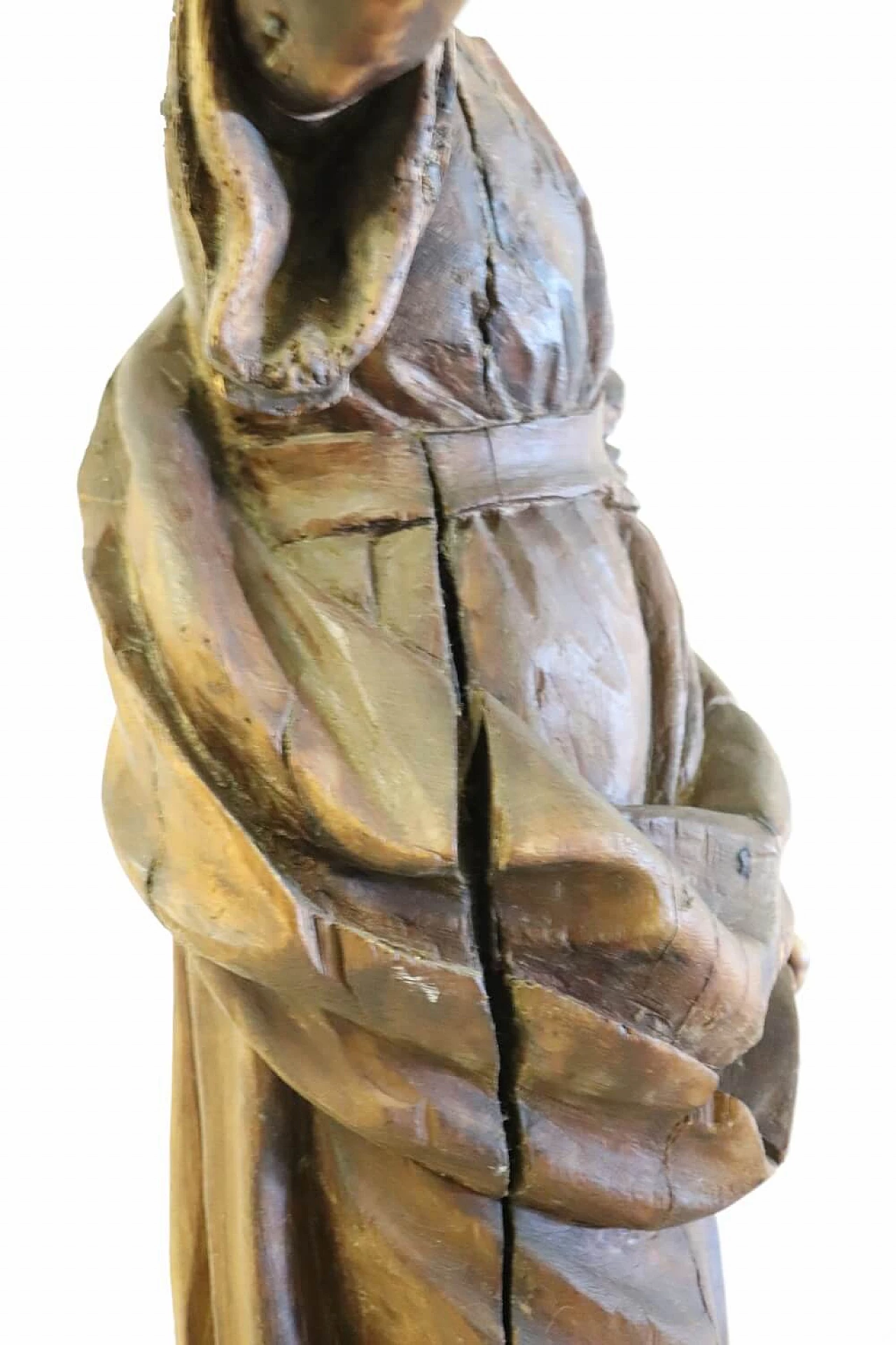 Saint John the Baptist, wood sculpture, 18th century 6