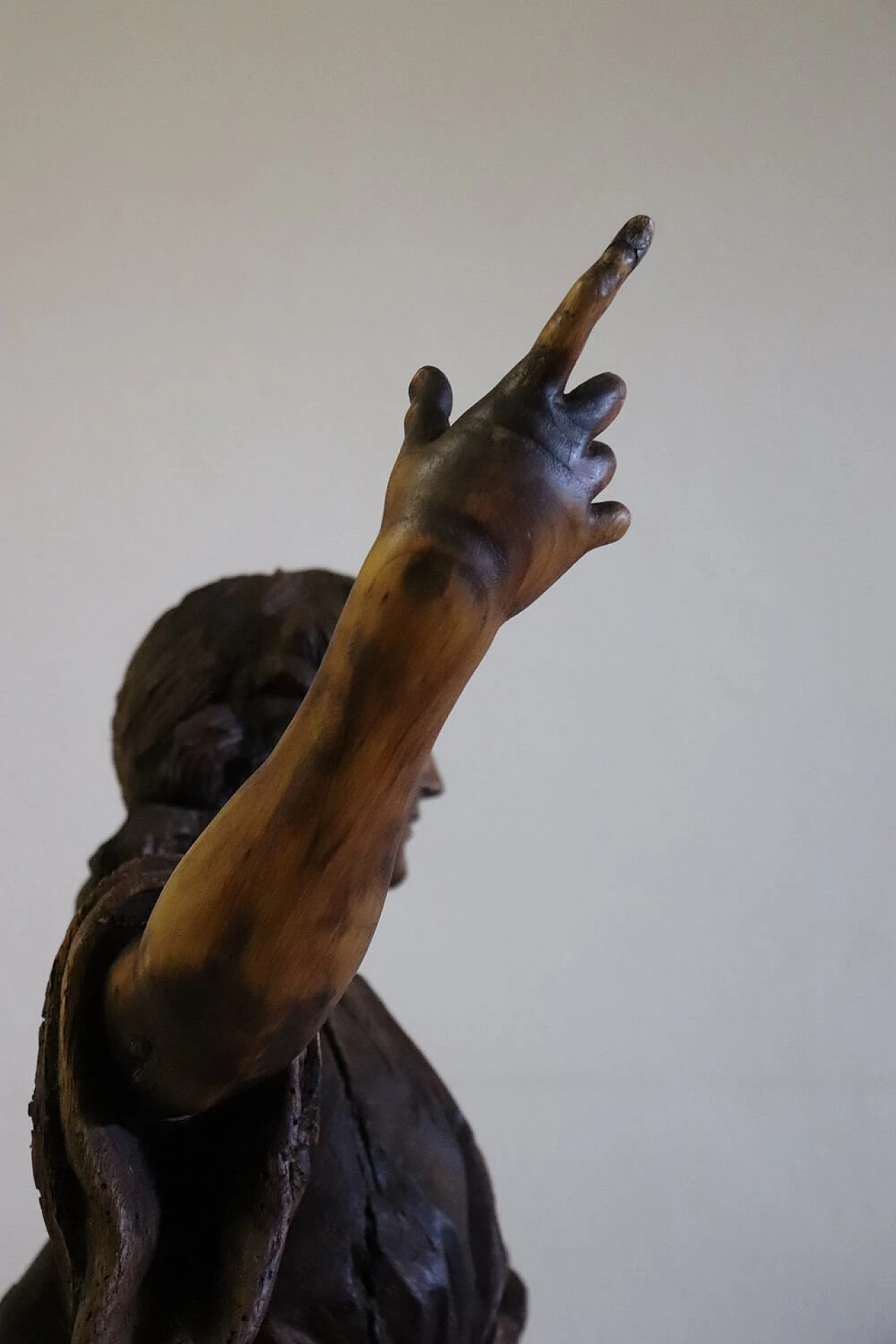 Saint John the Baptist, wood sculpture, 18th century 7