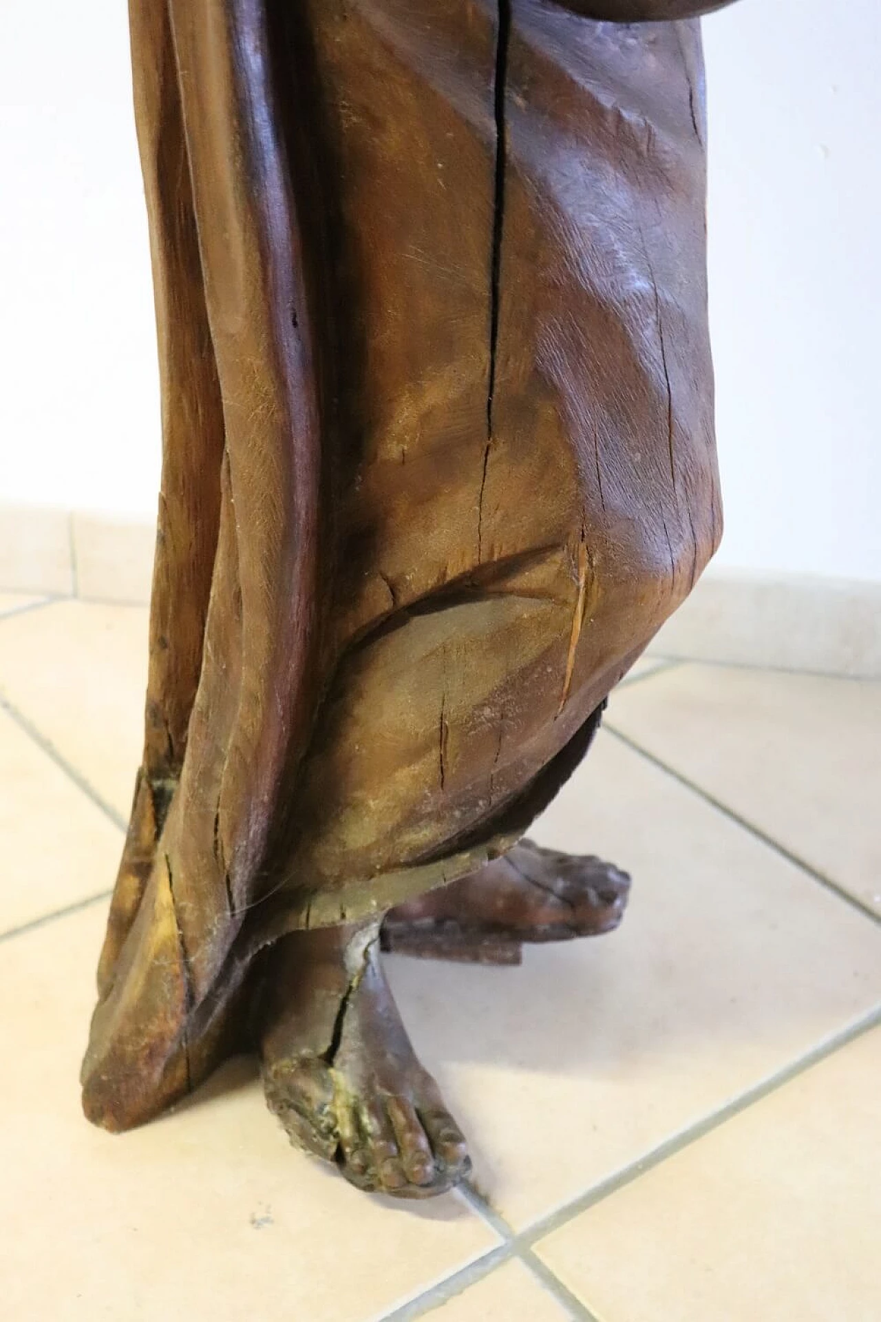 Saint John the Baptist, wood sculpture, 18th century 8