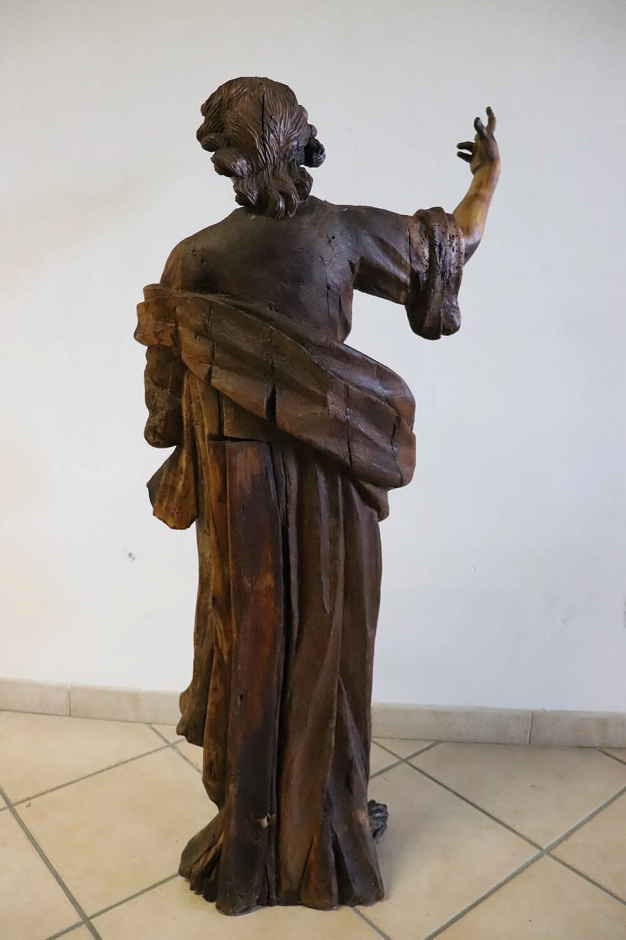 Saint John the Baptist, wood sculpture, 18th century 9