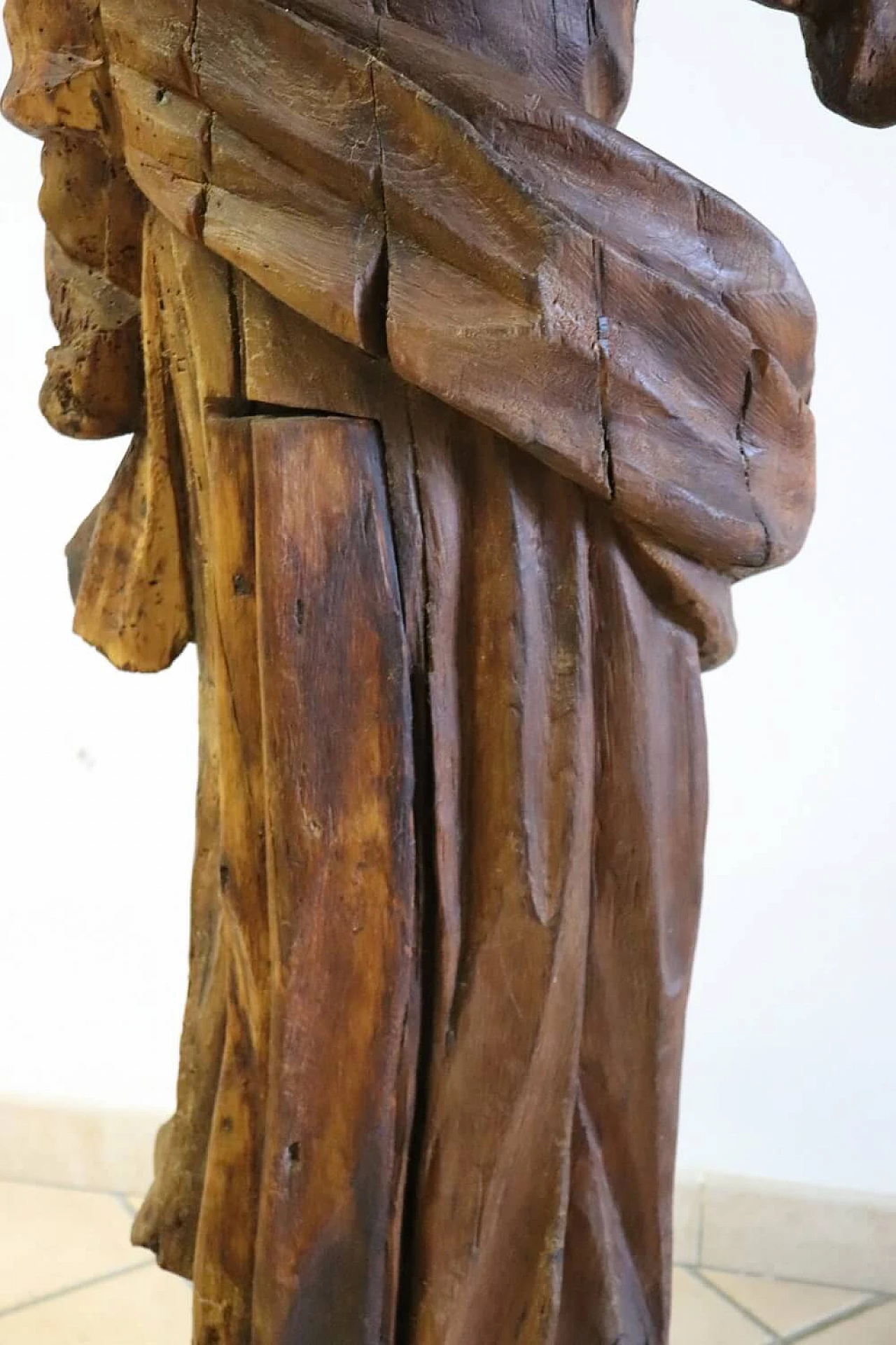 Saint John the Baptist, wood sculpture, 18th century 11