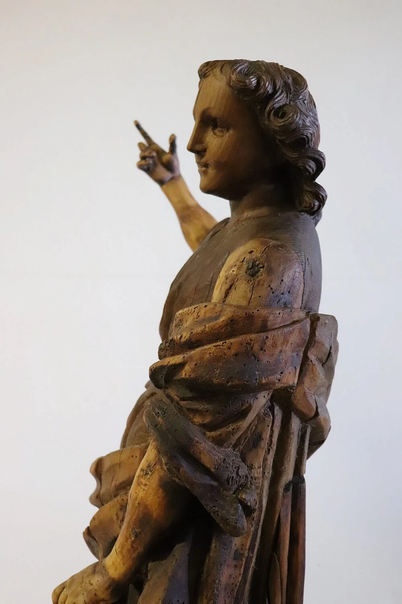 Saint John the Baptist, wood sculpture, 18th century 13