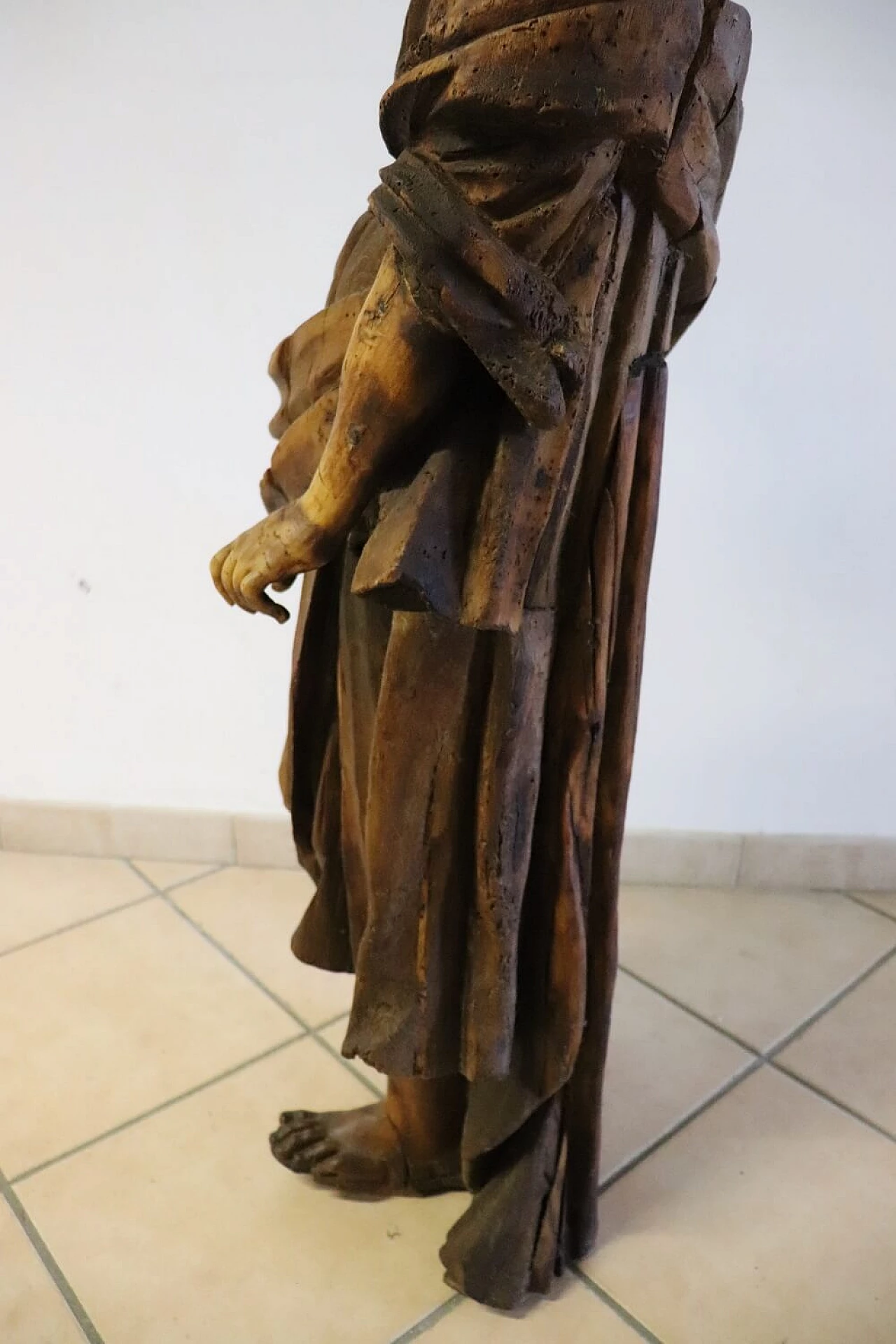 Saint John the Baptist, wood sculpture, 18th century 14