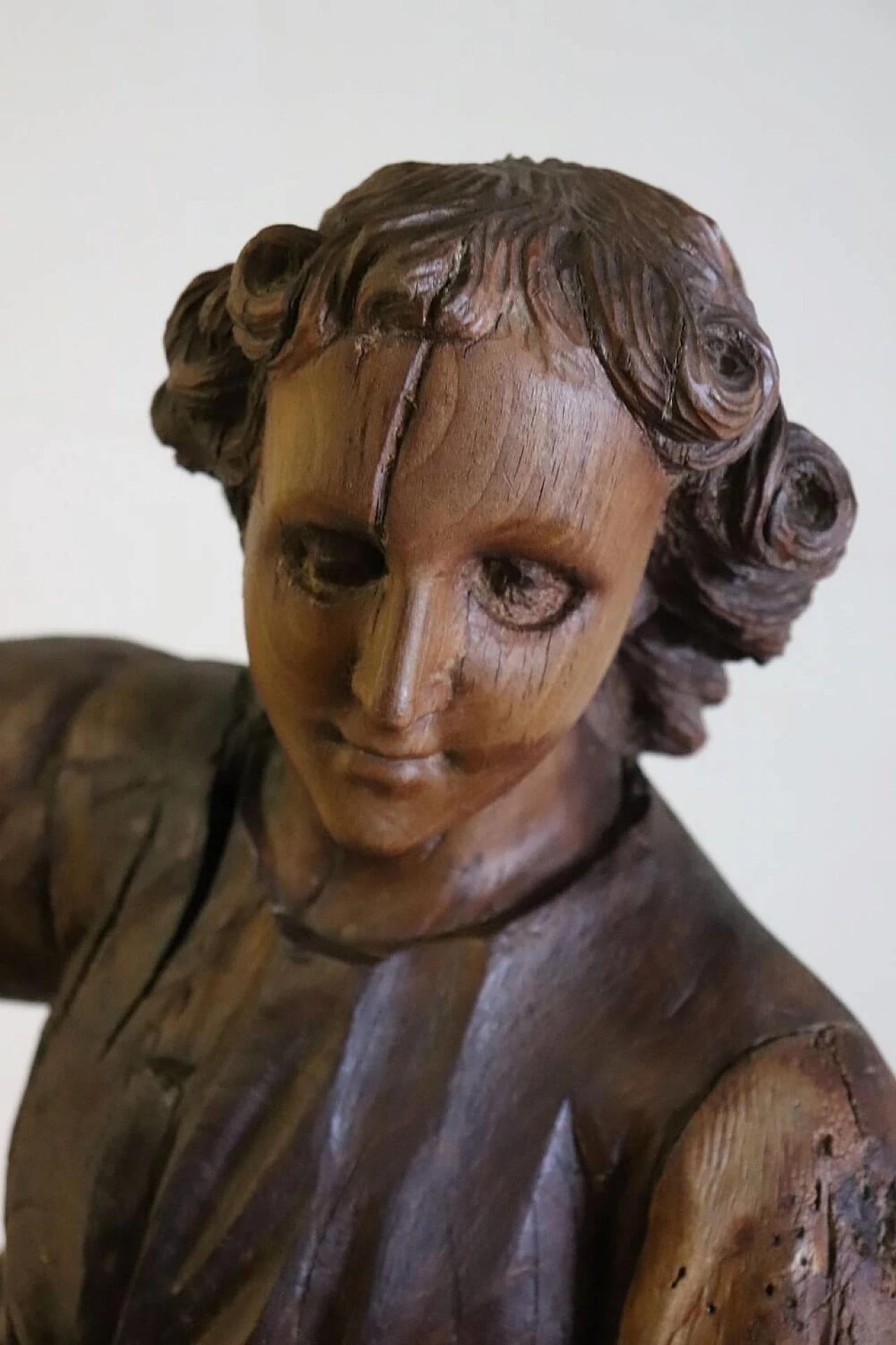 Saint John the Baptist, wood sculpture, 18th century 16