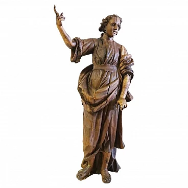 Saint John the Baptist, wood sculpture, 18th century