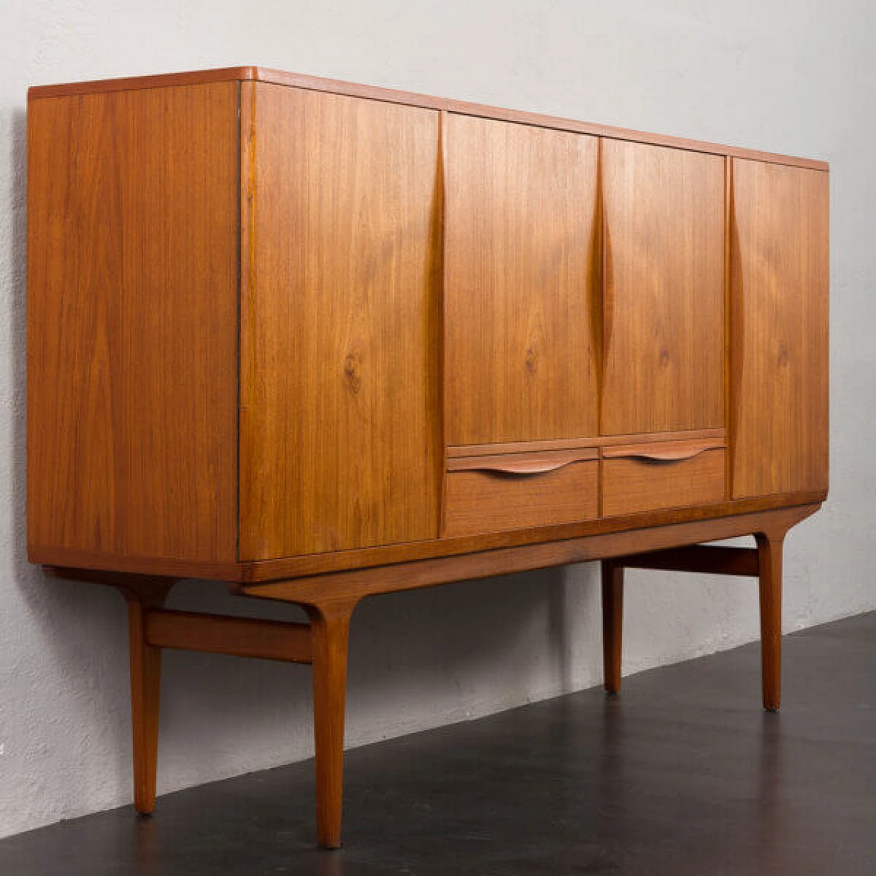 Johannes Andersen highboard, teak credenza, 1960s 11