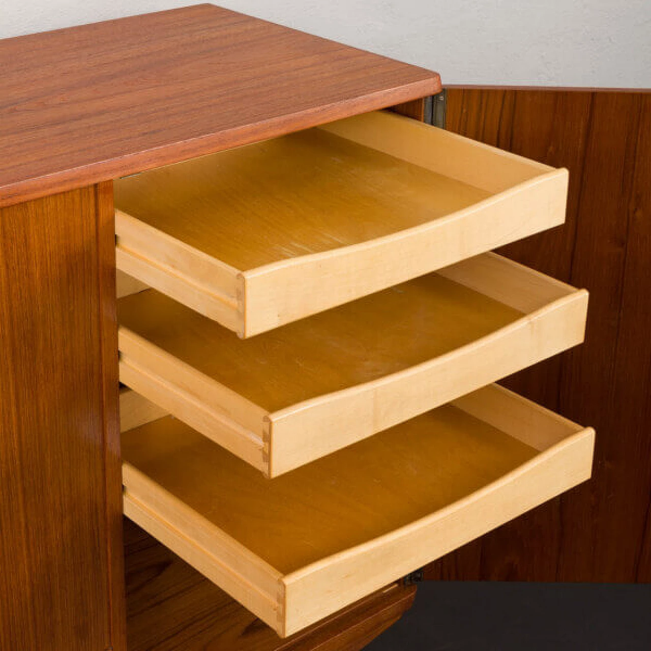 Johannes Andersen highboard, teak credenza, 1960s 13