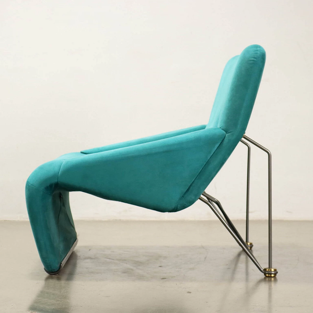 Feeling armchair upholstered in alcantara by Claudio Salocchi for Skipper, 1980s 3