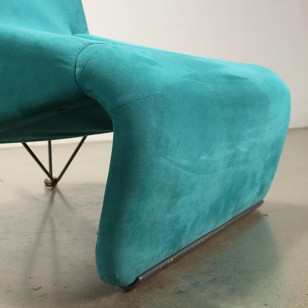 Feeling armchair upholstered in alcantara by Claudio Salocchi for Skipper, 1980s 6