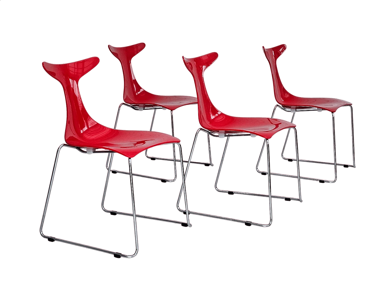 4 Delfy chairs by Gino Carollo for Ciacci Kreaty, 1990s 17