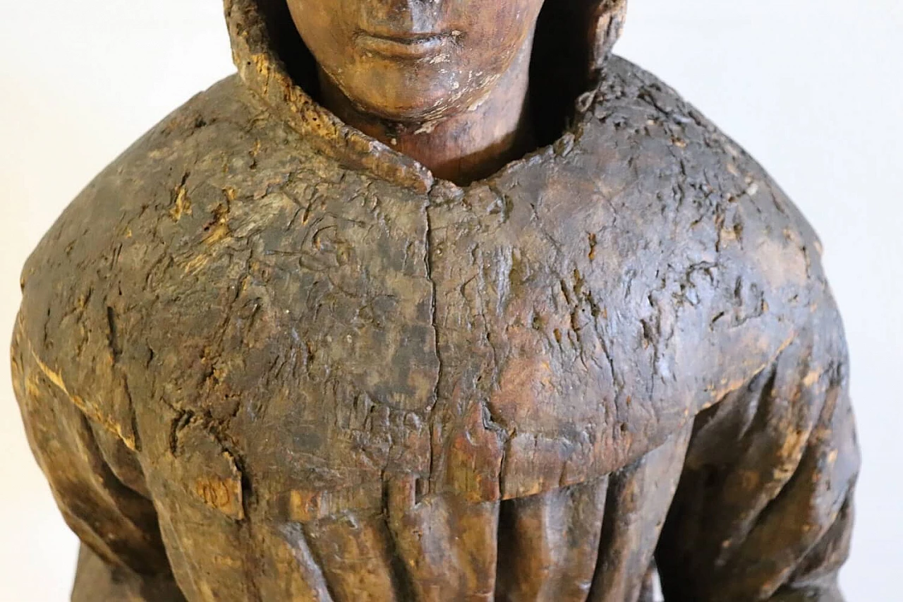 Scultura lignea raffigurante San Francesco, inizio '600 4