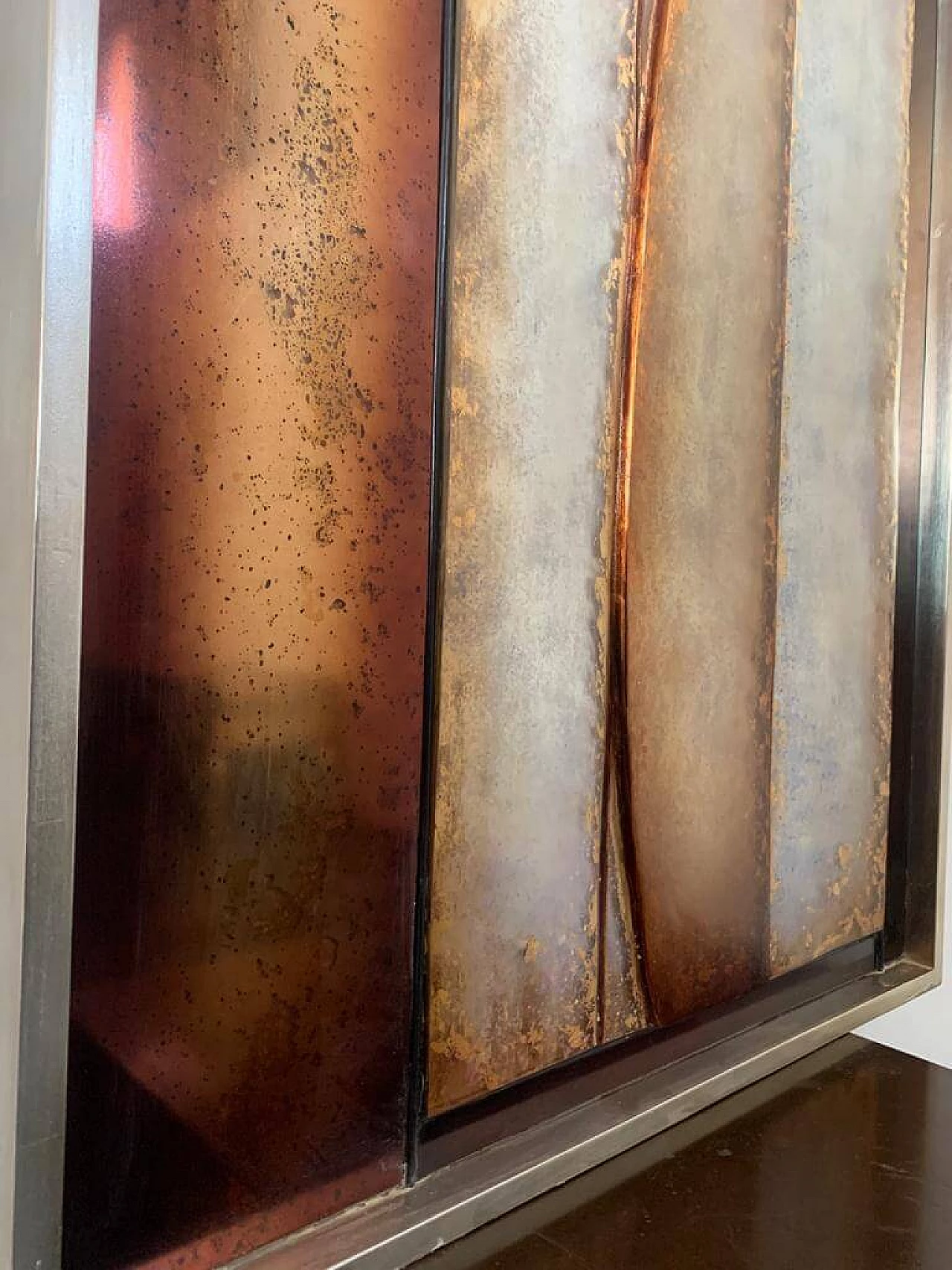 Carved wood and resin panel, 1980s 5