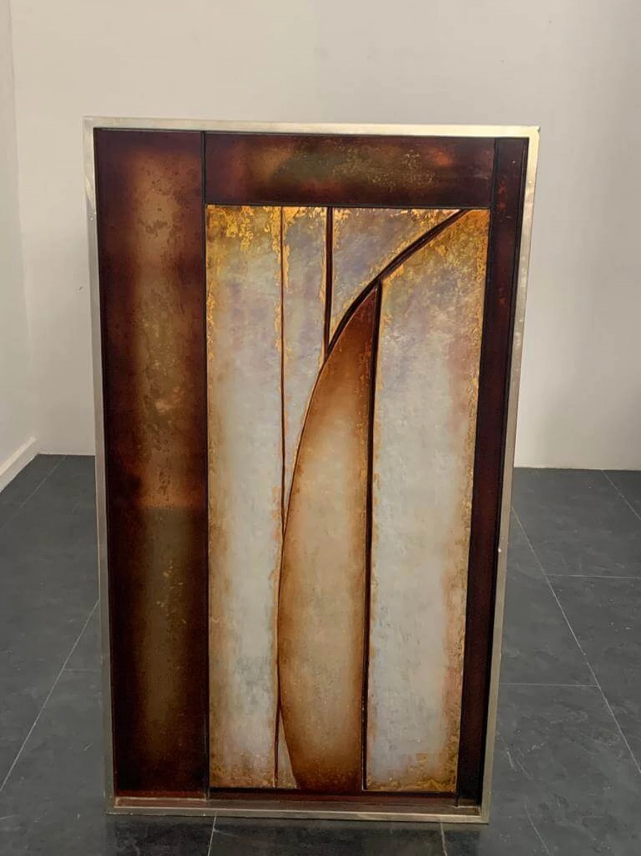 Carved wood and resin panel, 1980s 7