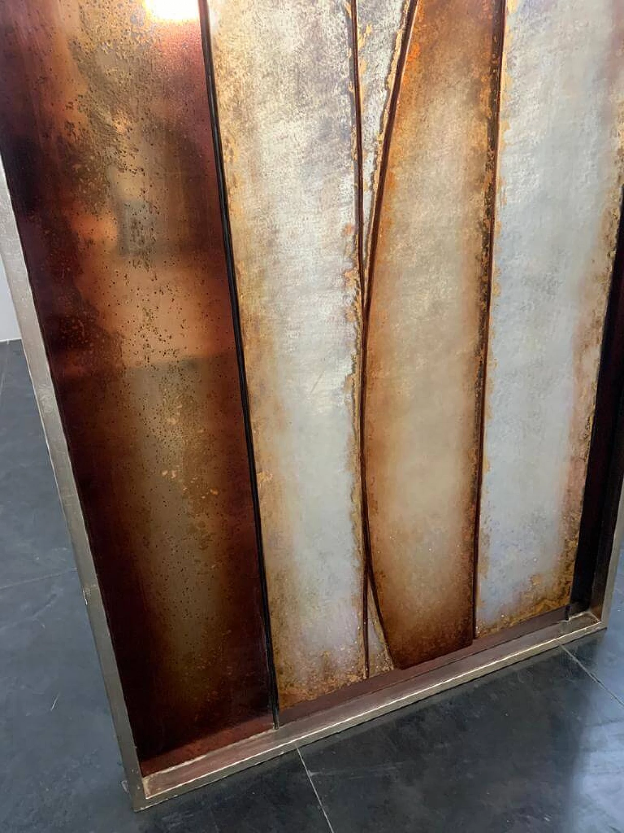 Carved wood and resin panel, 1980s 9