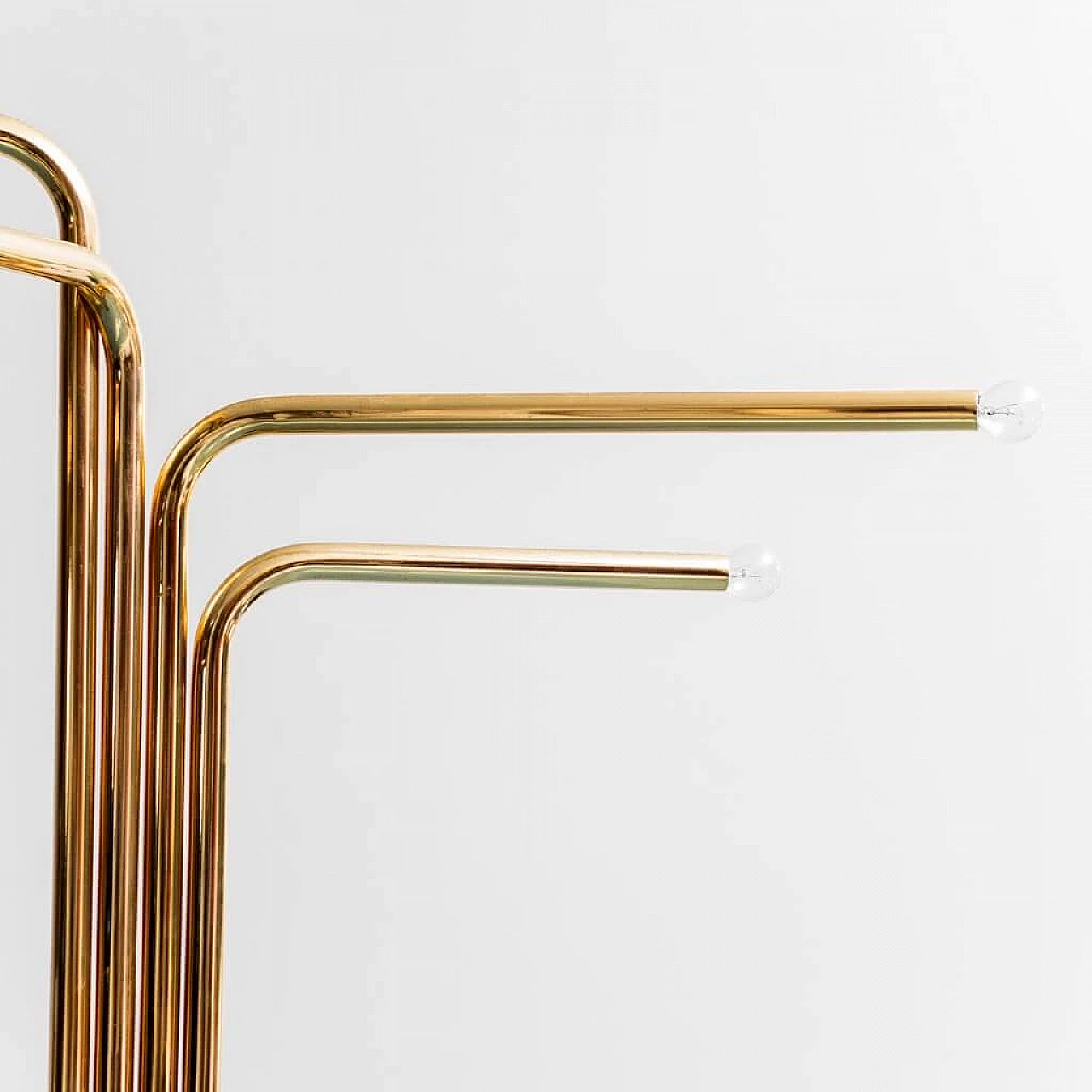 Brass-plated metal floor lamp by Goffredo Reggiani, 1970s 2