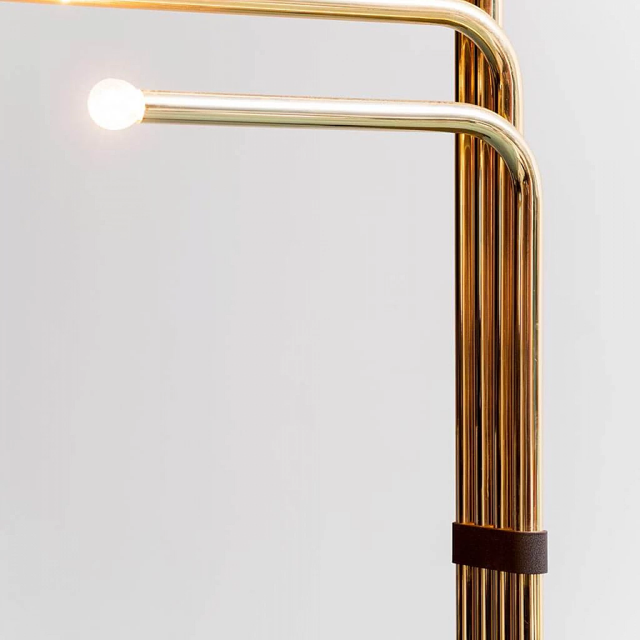 Brass-plated metal floor lamp by Goffredo Reggiani, 1970s 3