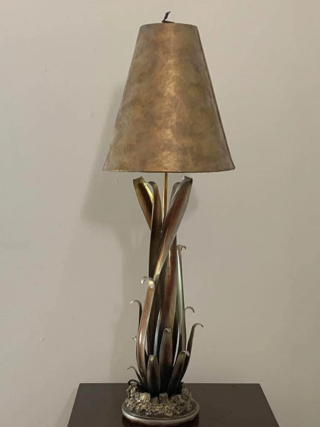 Metal and leatherette lamp by Lam Lee Group/Leeazanne, 1990s 1