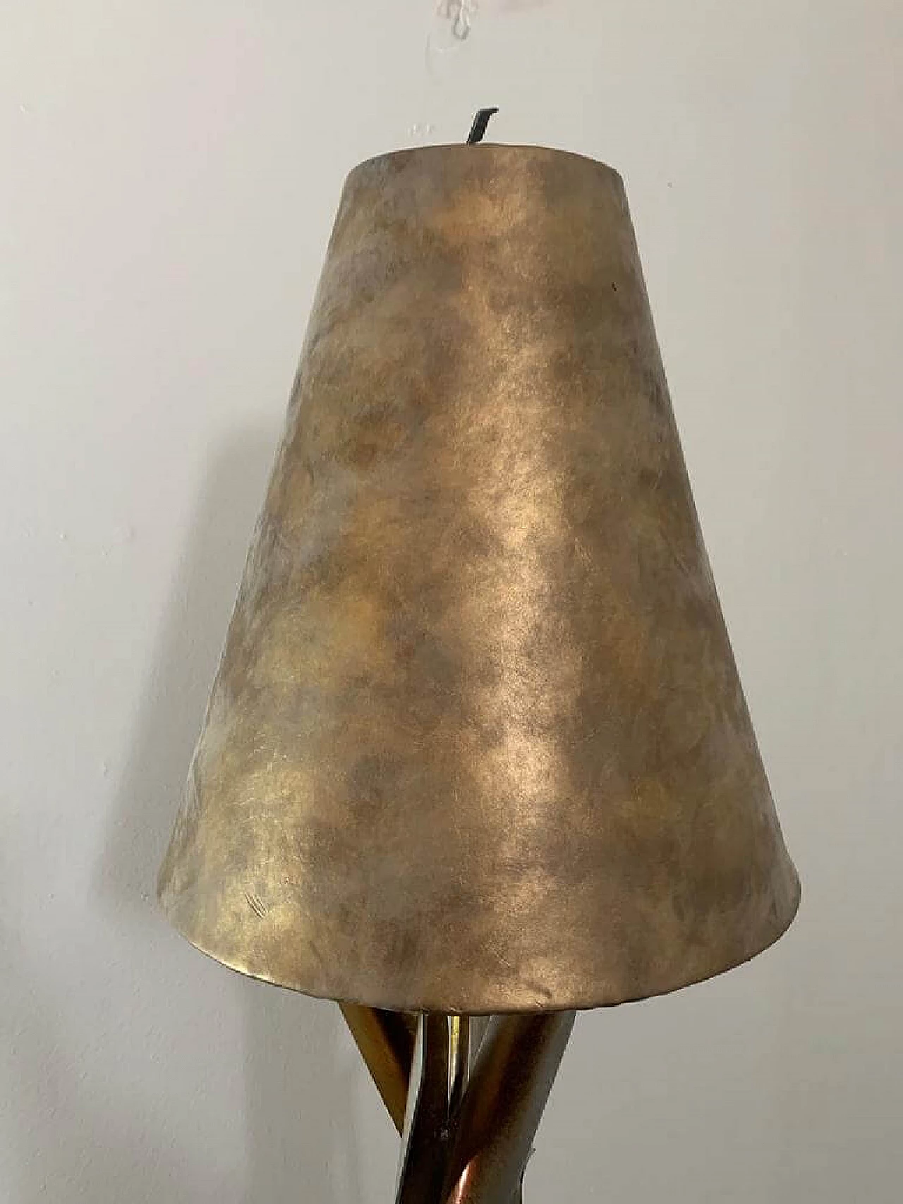 Metal and leatherette lamp by Lam Lee Group/Leeazanne, 1990s 4
