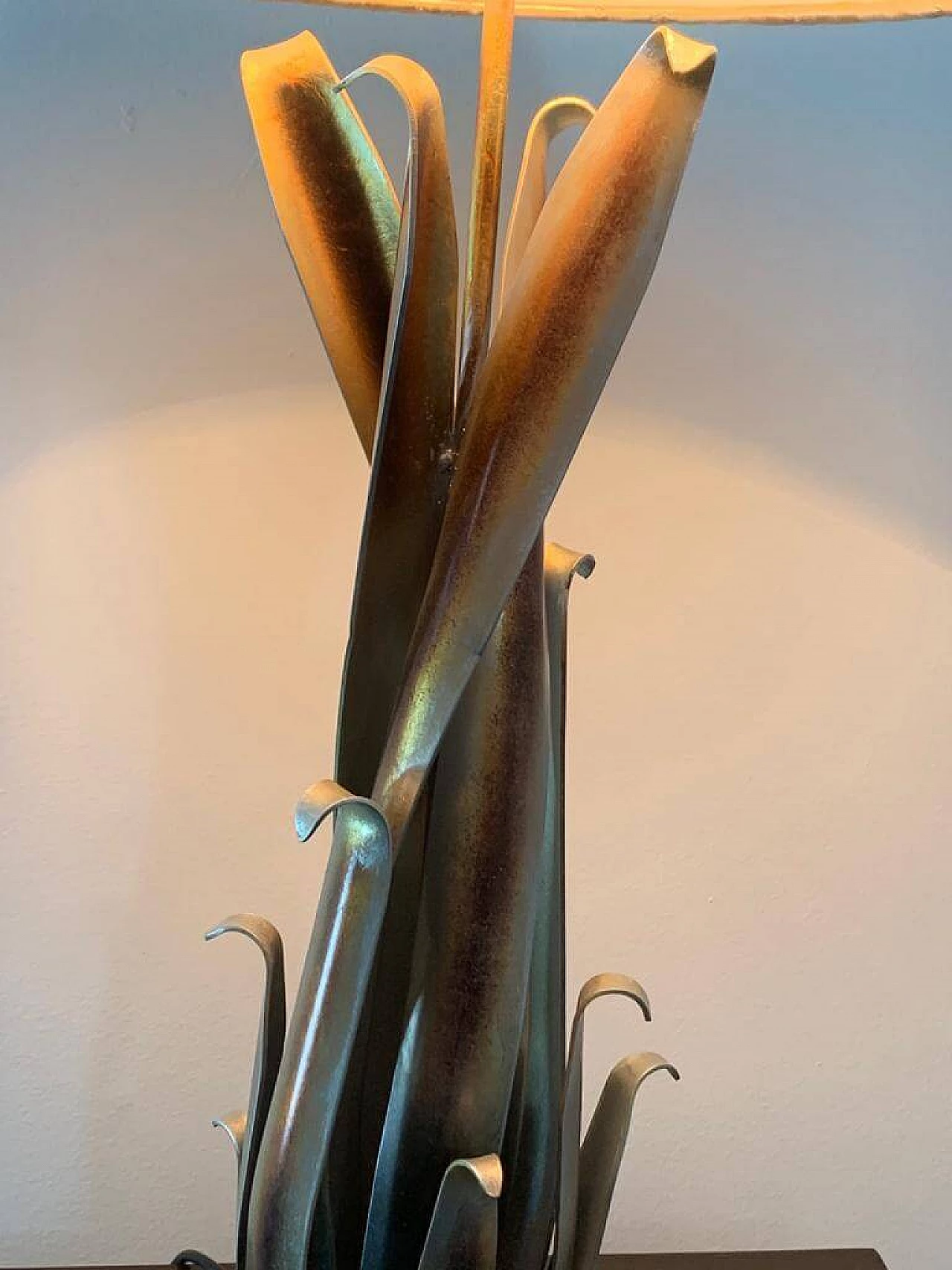 Metal and leatherette lamp by Lam Lee Group/Leeazanne, 1990s 7