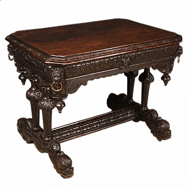 Renaissance-style wooden desk, early 20th century