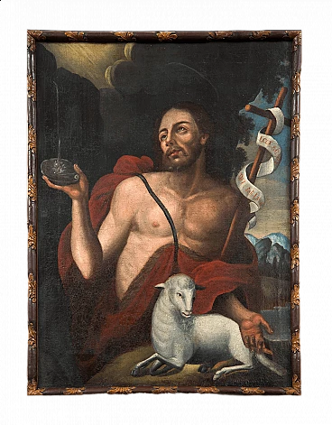 St. John the Baptist, oil on canvas, 18th century