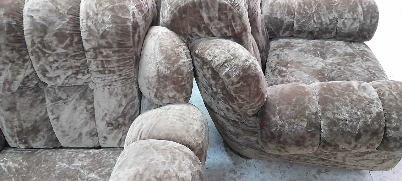 Three-seater sofa with 2 Alcantara armchairs 9