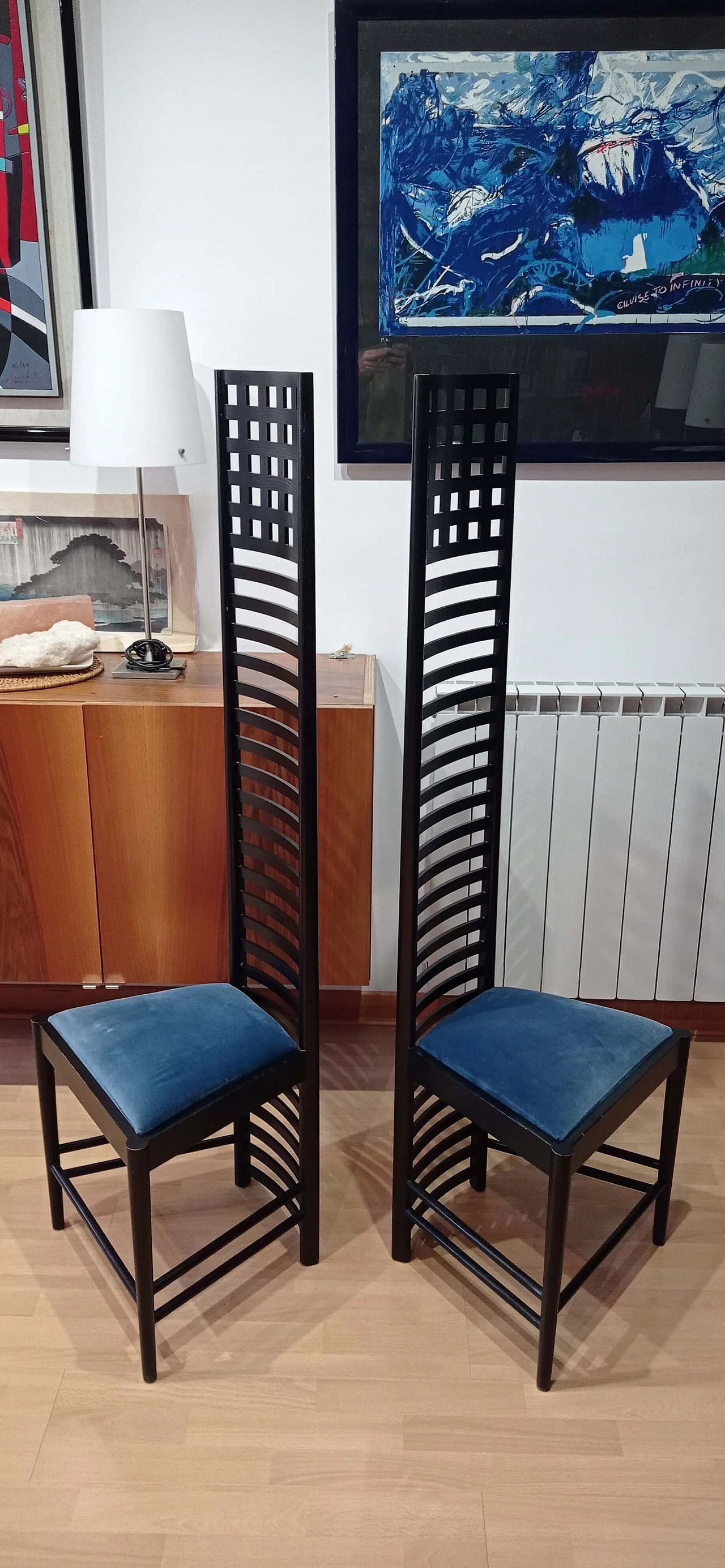 Pair of MVSEM 814 Hill House Chairs chairs by C. R. Mackintosh for Alivar, 1985 30